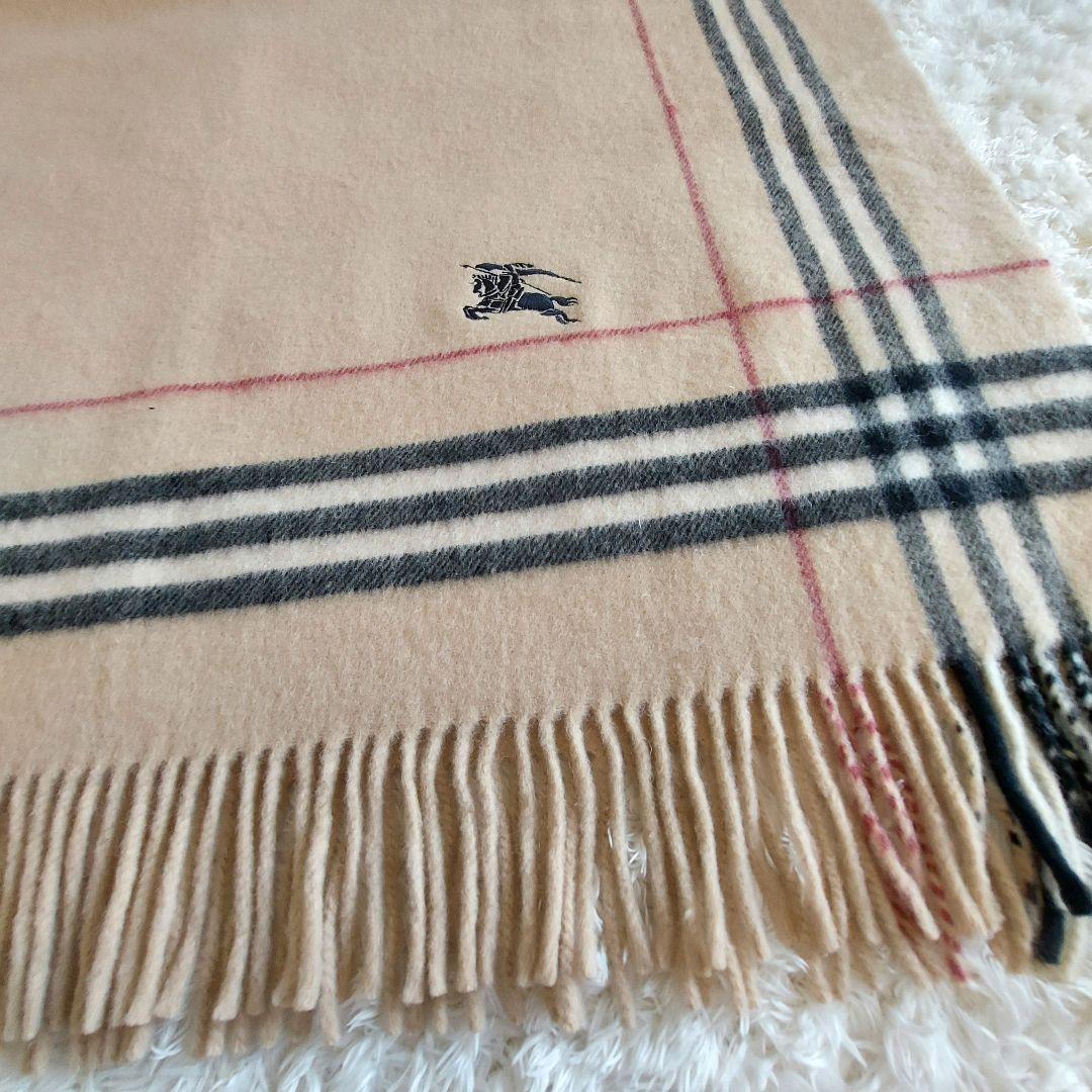 【良品】◆ BURBERRY LONDON ストール 膝掛け ウール100％ ◆
