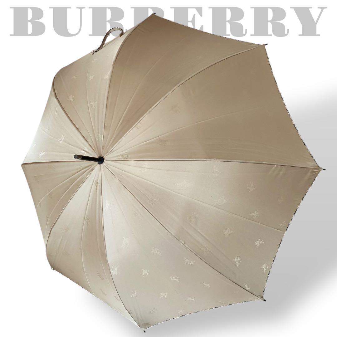 Bumberry's チェック柄 長傘　ノバチェック　ホースロゴ 極美品 バーバリー Burberry 長傘 ホースロゴ ノバチェック