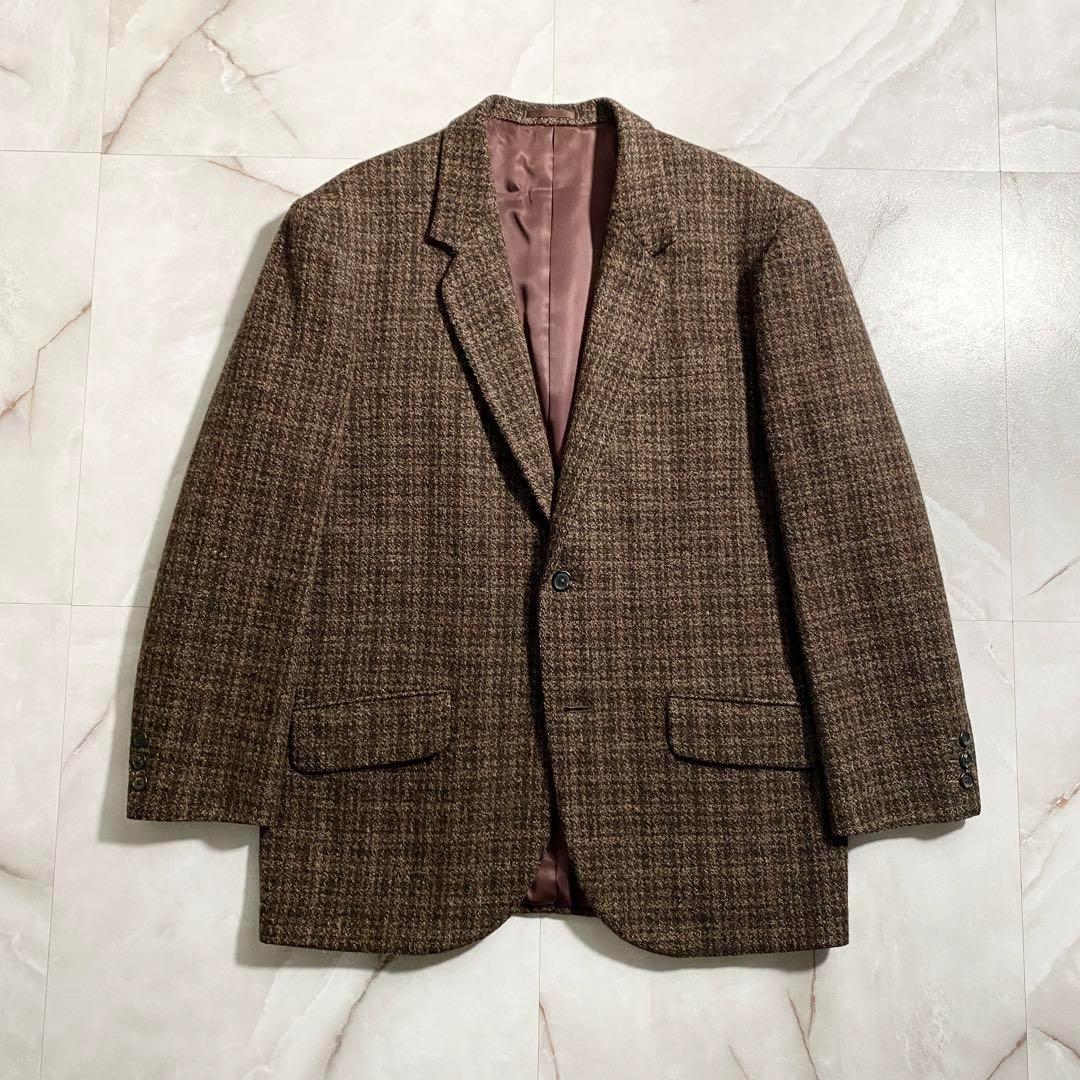 B15060 ワイズフォーメン93ssチェックツイード2BテーラードジャケットM