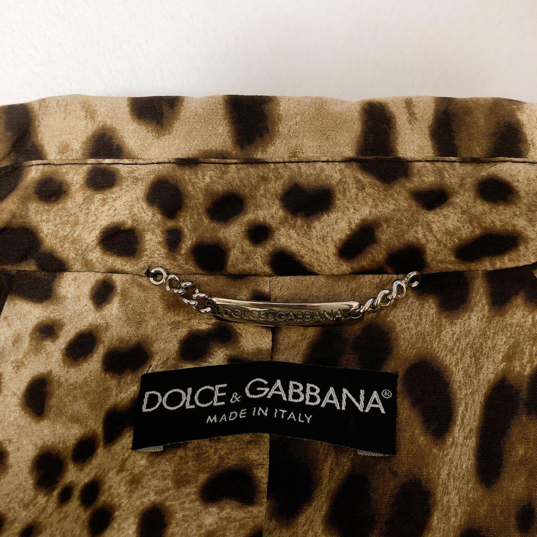 DOLCE&GABBANA レオパード　ヒョウ柄　トレンチコート　Pコート　40