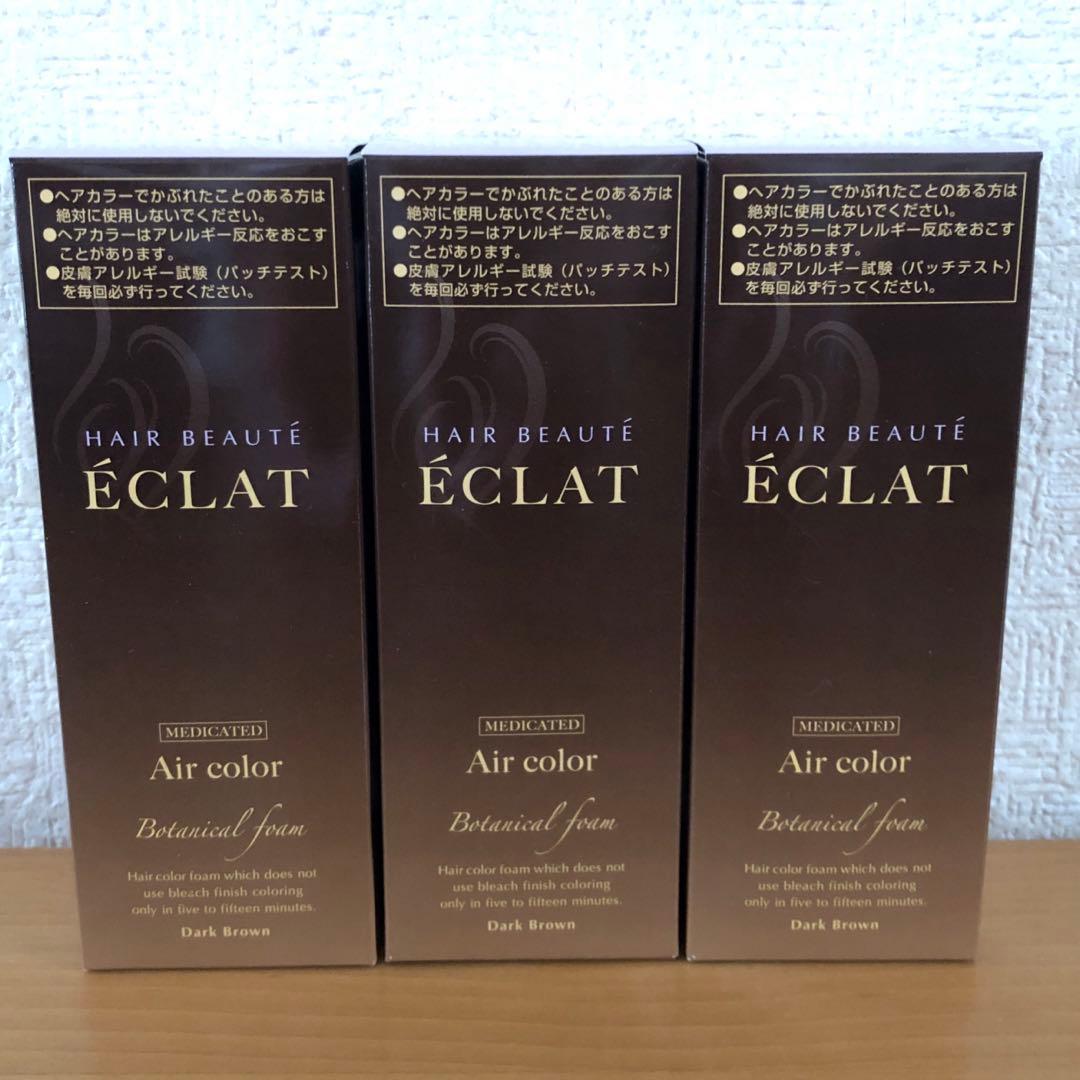 エクラ　ボタニカルエアカラーフォーム　80g　ダークブラウン　４本セット