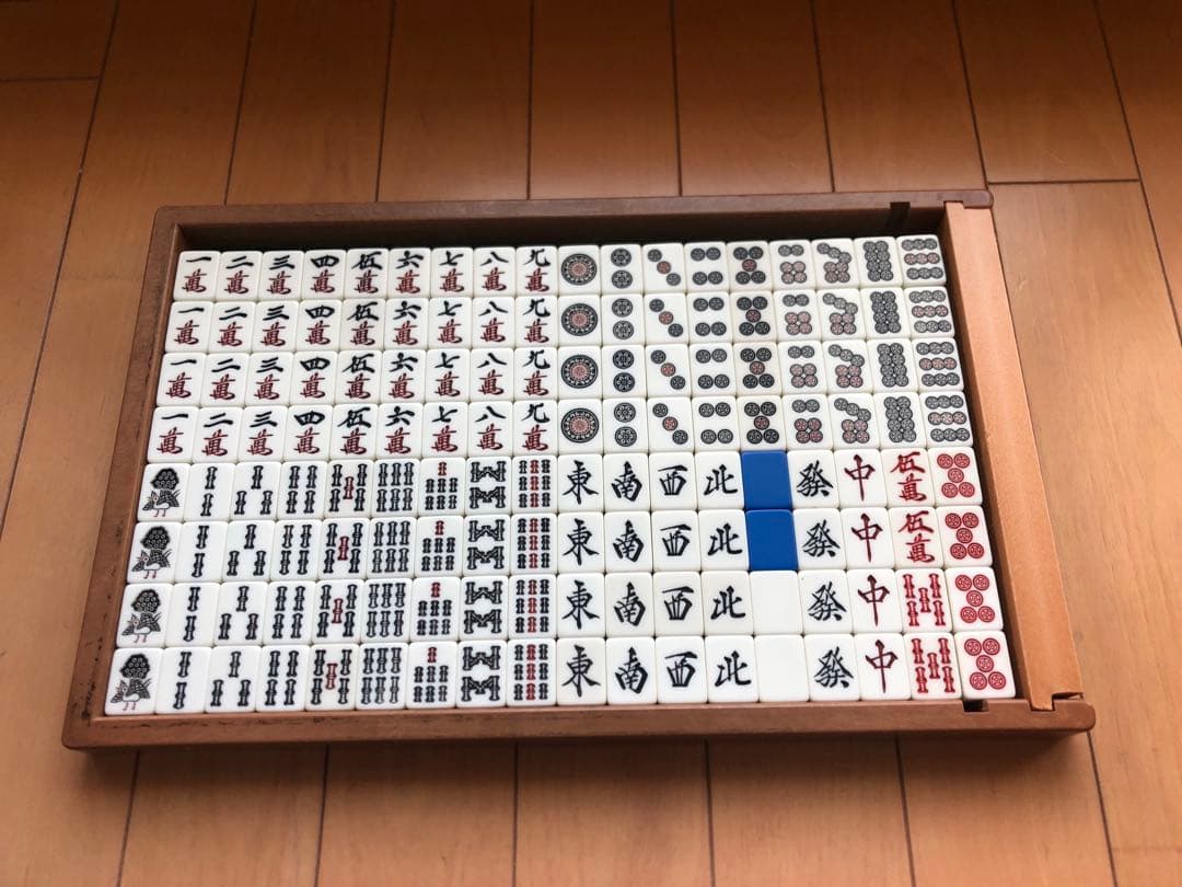 全自動麻雀卓旧アモス牌(26mm)青色1セット 人気正規品