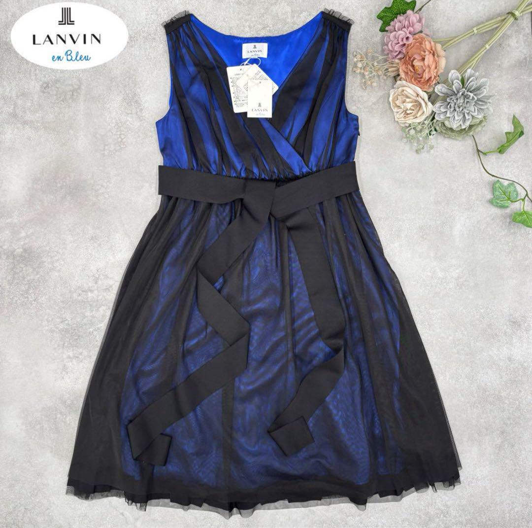 【新品】ランバンオンブルー LANVIN en Bleu ノースリーブワンピース
