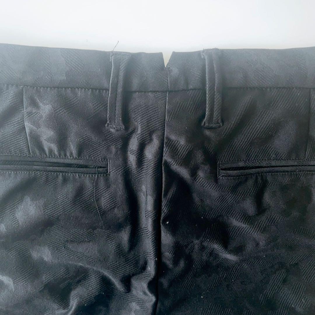 カモフラ ストレッチパンツ 黒 Lサイズ