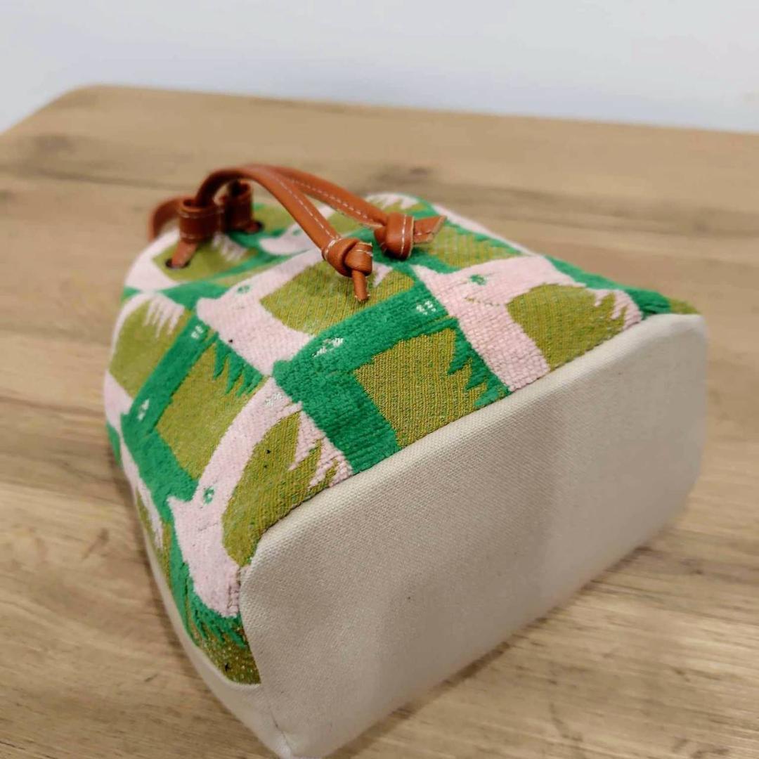 ミナペルホネン/thoroughbredサラブレットマスタード/巾着ポシェット