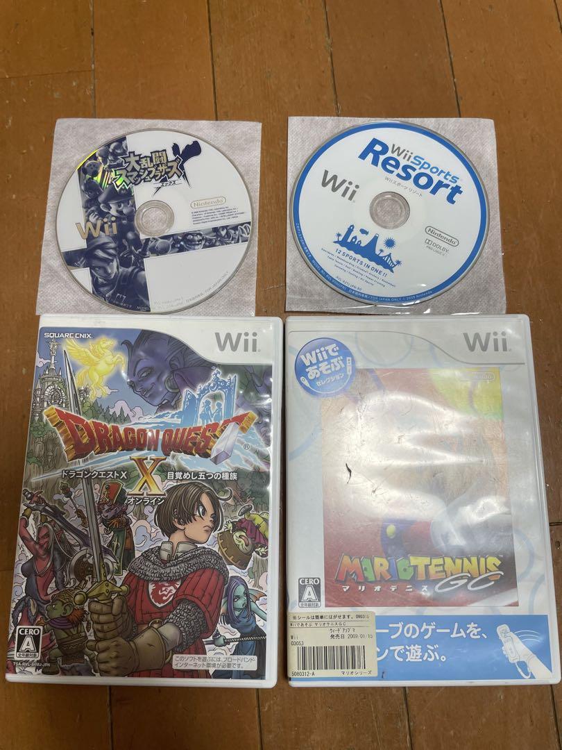 wii本体+ゲ-ムソフト4本 Wii 本体 ゲームソフト4本 コントローラー セット - メルカリ