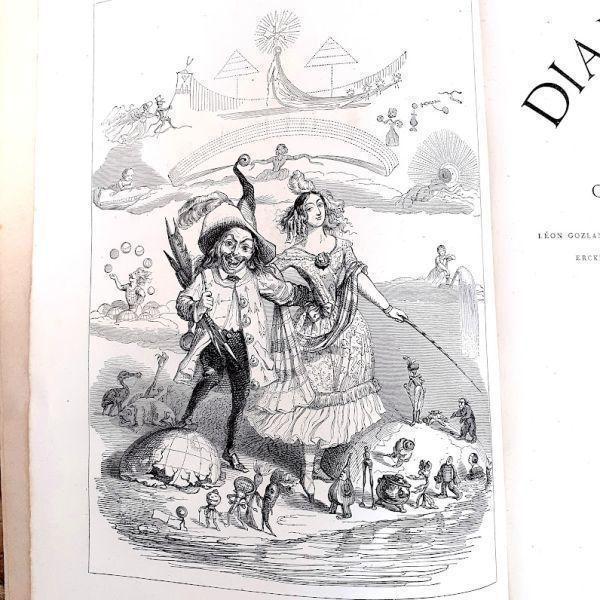 挿絵1500点以上 名作 パリの悪魔 1868年 グランヴィル他 仏 洋書 古書