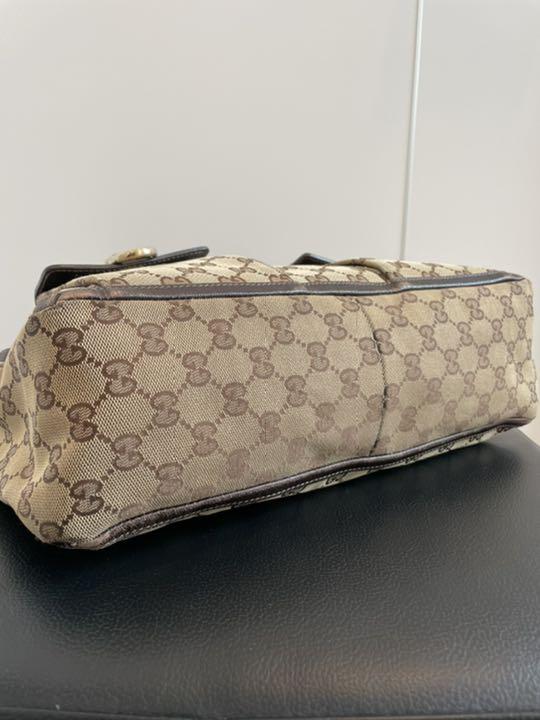 お得新作登場 GUCCI グッチ GGキャンバス レザー 茶 ダークブラウン XTd0Q-m24037980691 限定品格安
