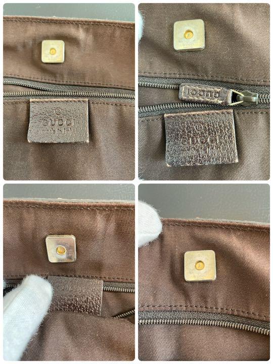 お得新作登場 GUCCI グッチ GGキャンバス レザー 茶 ダークブラウン XTd0Q-m24037980691 限定品格安