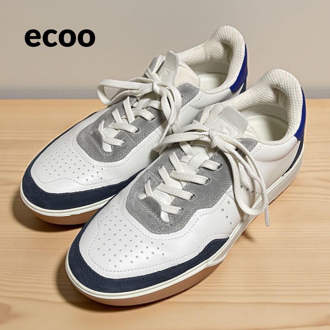 ECCO street court men 40 ホワイト マルチ25cm ecco