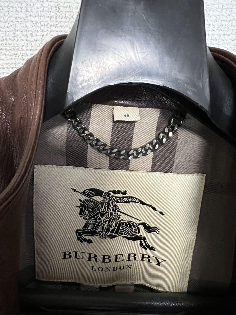 バーバリー　Burberry 革ジャン　ジャケット　牛革