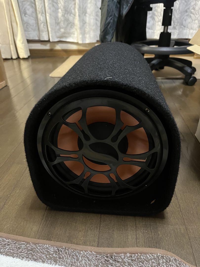 カーオーディオ ウーファー 円筒形 黒