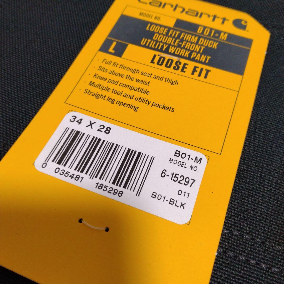 【保障できる】 ☆USA製W34*L28ノンウォッシュCARHARTTダブルニーペインターB01 パンツ