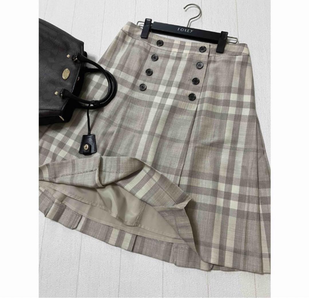 美品　バーバリー　ロンドン　スカート　チェック　40