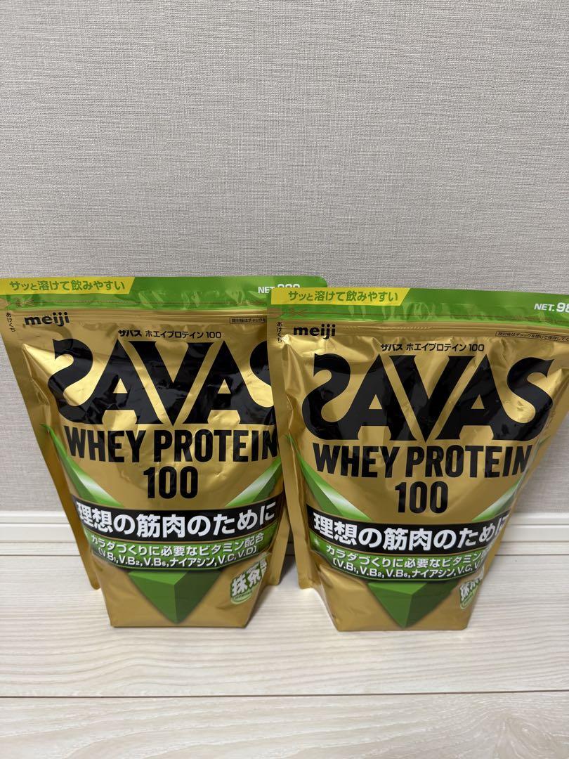ザバス(SAVAS) ホエイプロテイン100 抹茶風味 980g