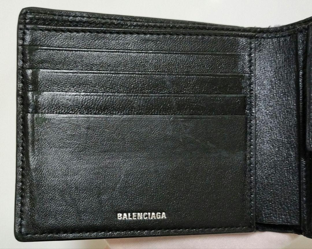 ★値下げ中★BALENCIAGA　BBロゴ　二つ折り財布　ブラック　メンズ