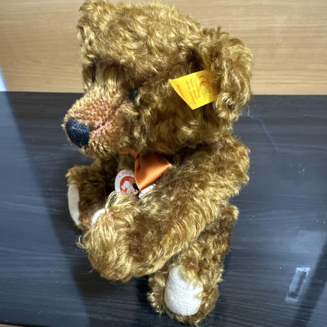 Steiffぬいぐるみ オレンジリボン付き