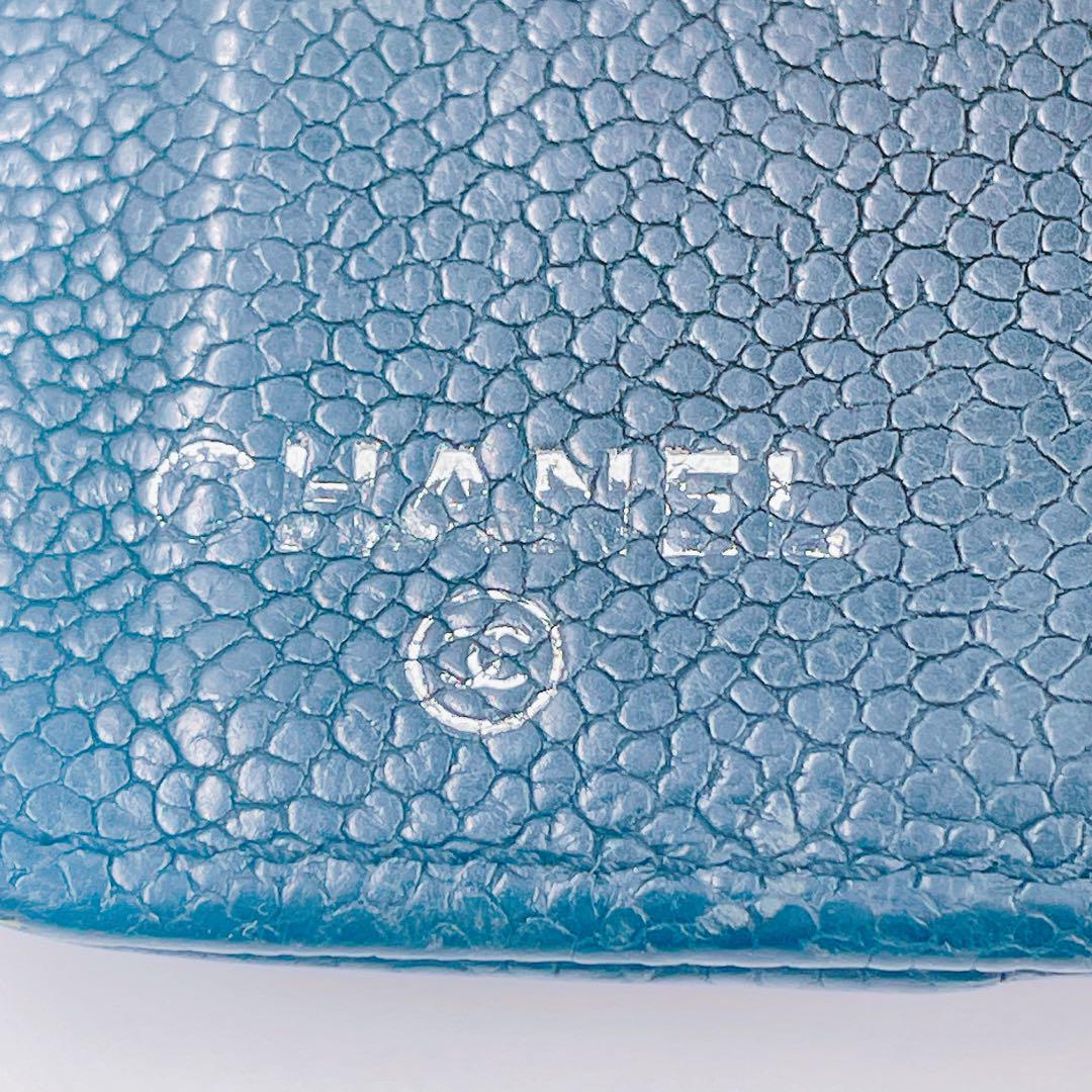 5HM17 CHANEL シャネル 長財布 キャビアスキン キルティング