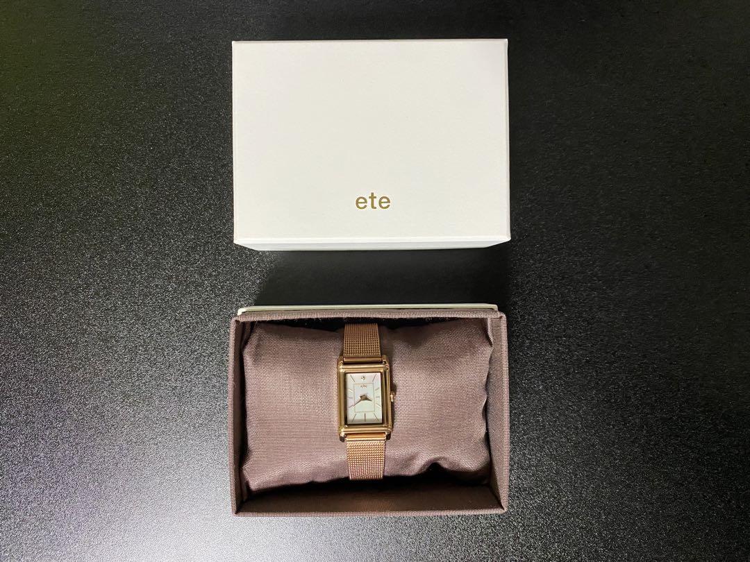 ete ソーラーウォッチ スクエア メッシュベルト
