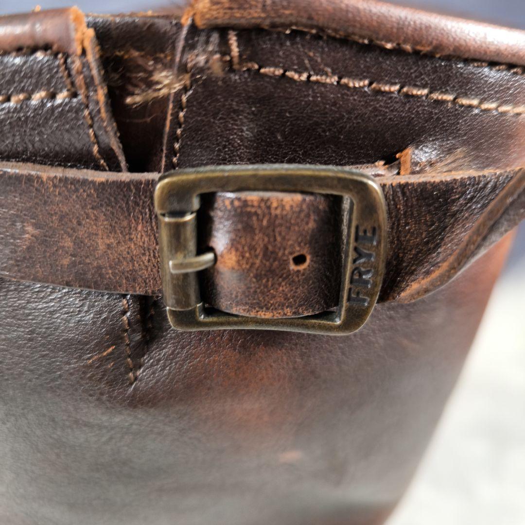 【FRYE】エンジニアブーツ 7B 24.5 レザー ブラウン MEXICO製