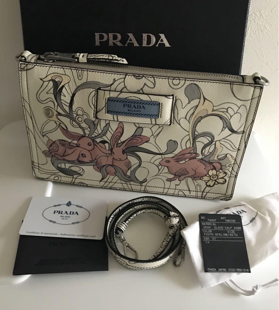 新品未使用　入手困難希少品　PRADA ショルダーバッグ ラビット　花柄