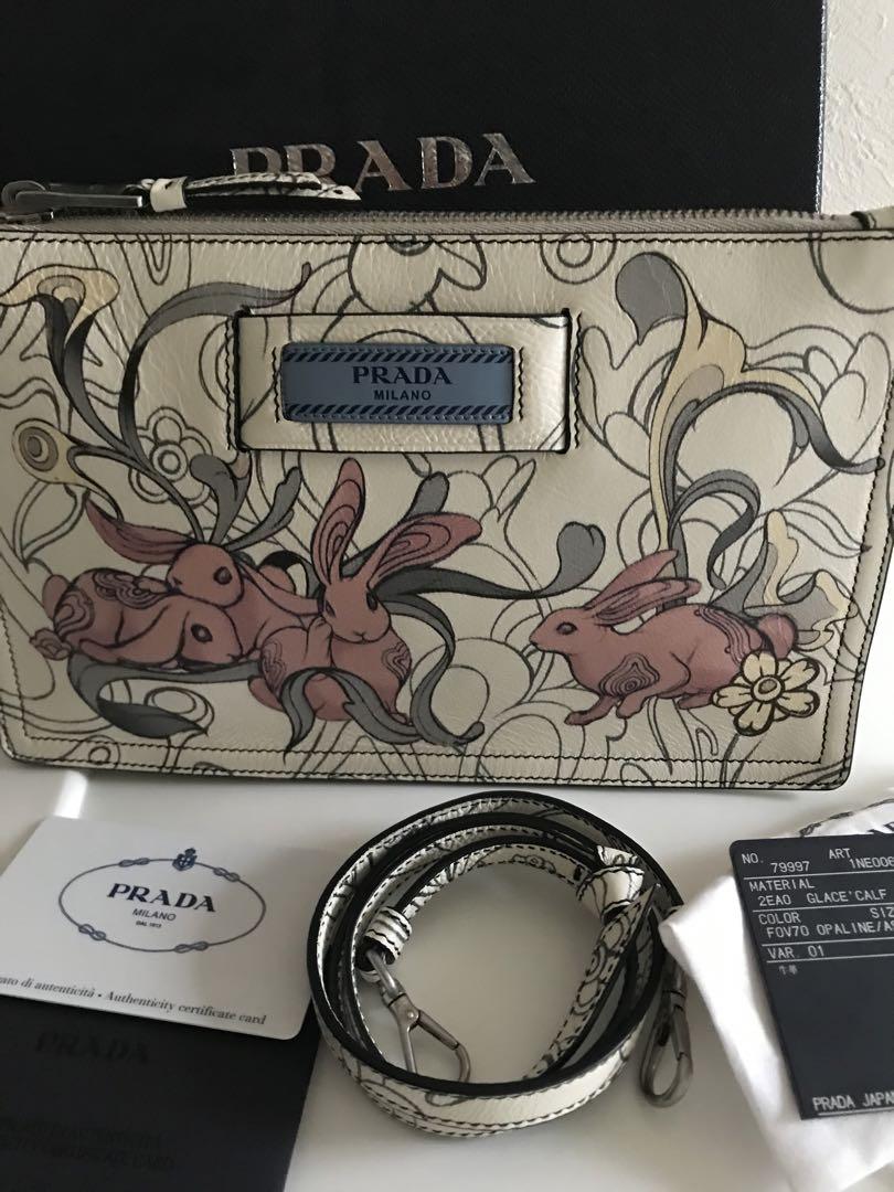新品未使用　入手困難希少品　PRADA ショルダーバッグ ラビット　花柄