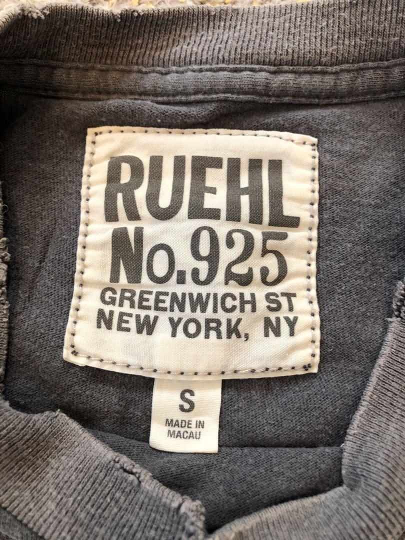 Ruehl No.925 Shirt Mens Small Button Front Blue Stripe Long