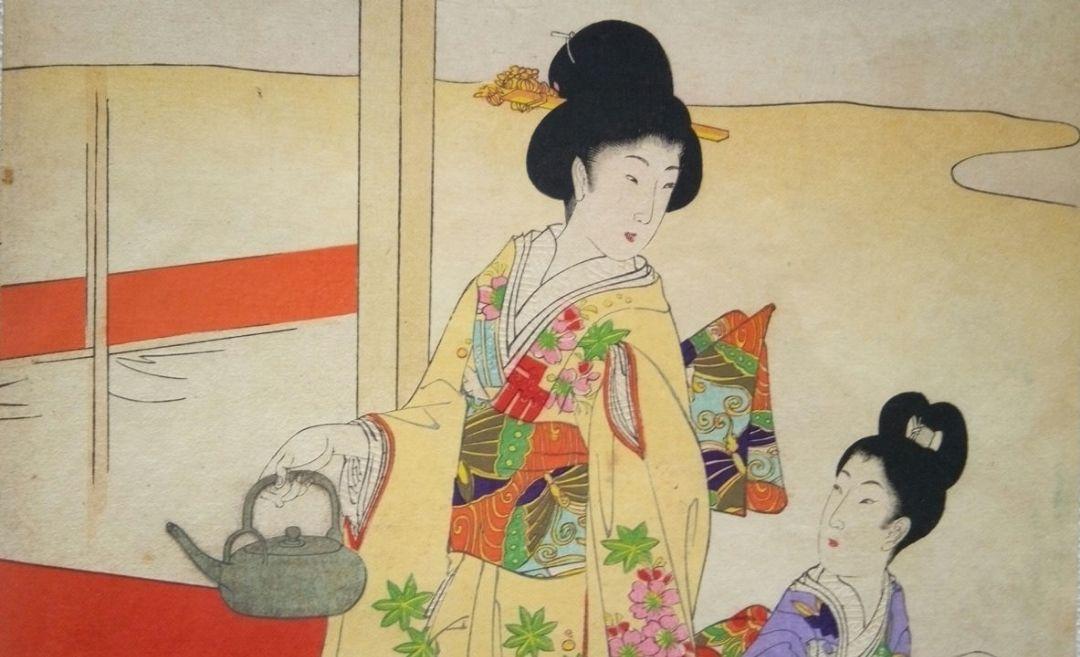 浮世絵、徳川貴婦人之図弘化5申年2月於筋違橋御門外