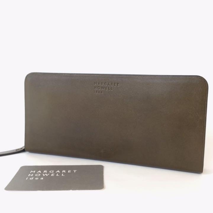マーガレットハウエル アイデア ベンジャミン 新品 ラウンド 長財布 カーキ