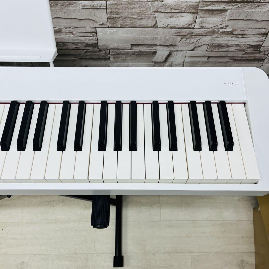 【美品・送料無料】CASIO Privia PX-S1100 ピアノ ホワイト白 楽天市場】カシオ 電子ピアノ PX-S1100 ホワイト CASIO 88鍵盤