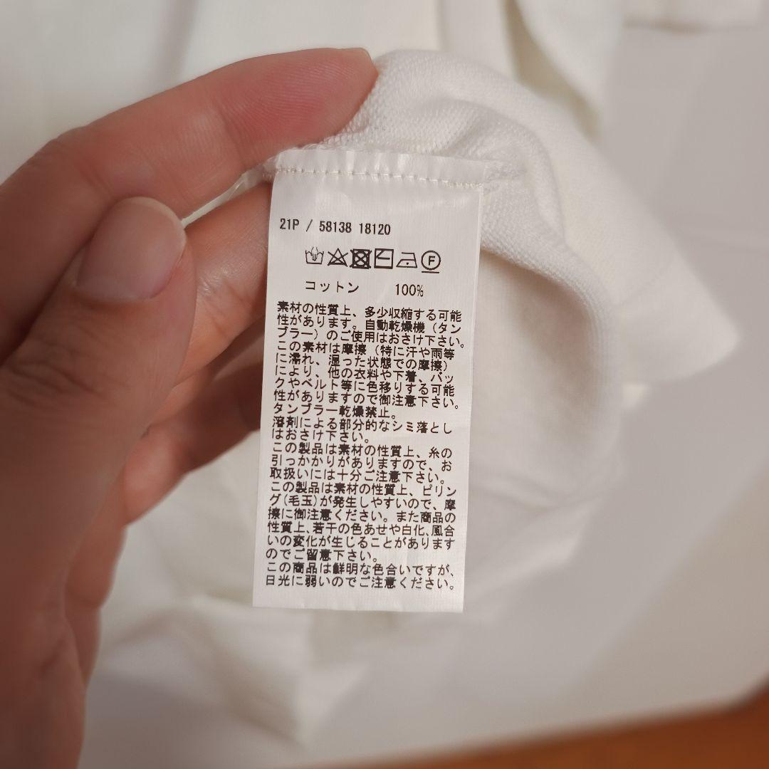 GRAN SASSO 半袖コットンニット 白