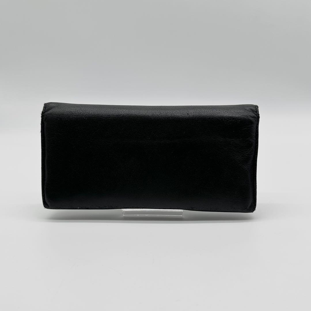 【美品】ヴィヴィアンウエストウッド レザー 長財布 オーブ フラップ ブラック
