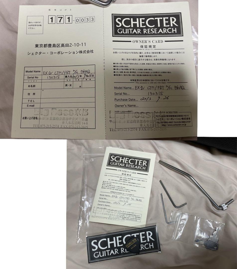 シェクター schecter EX-IV-22 CTM/FRT BKAQ ブルー