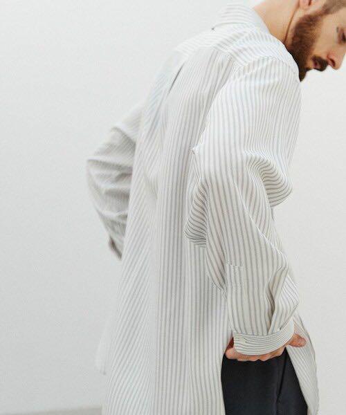 得価HOT LIDNM リドム VISCOSE STRIPE SHIRT ストライプシャツ 9QwsX-m24091036143 低価品質保証