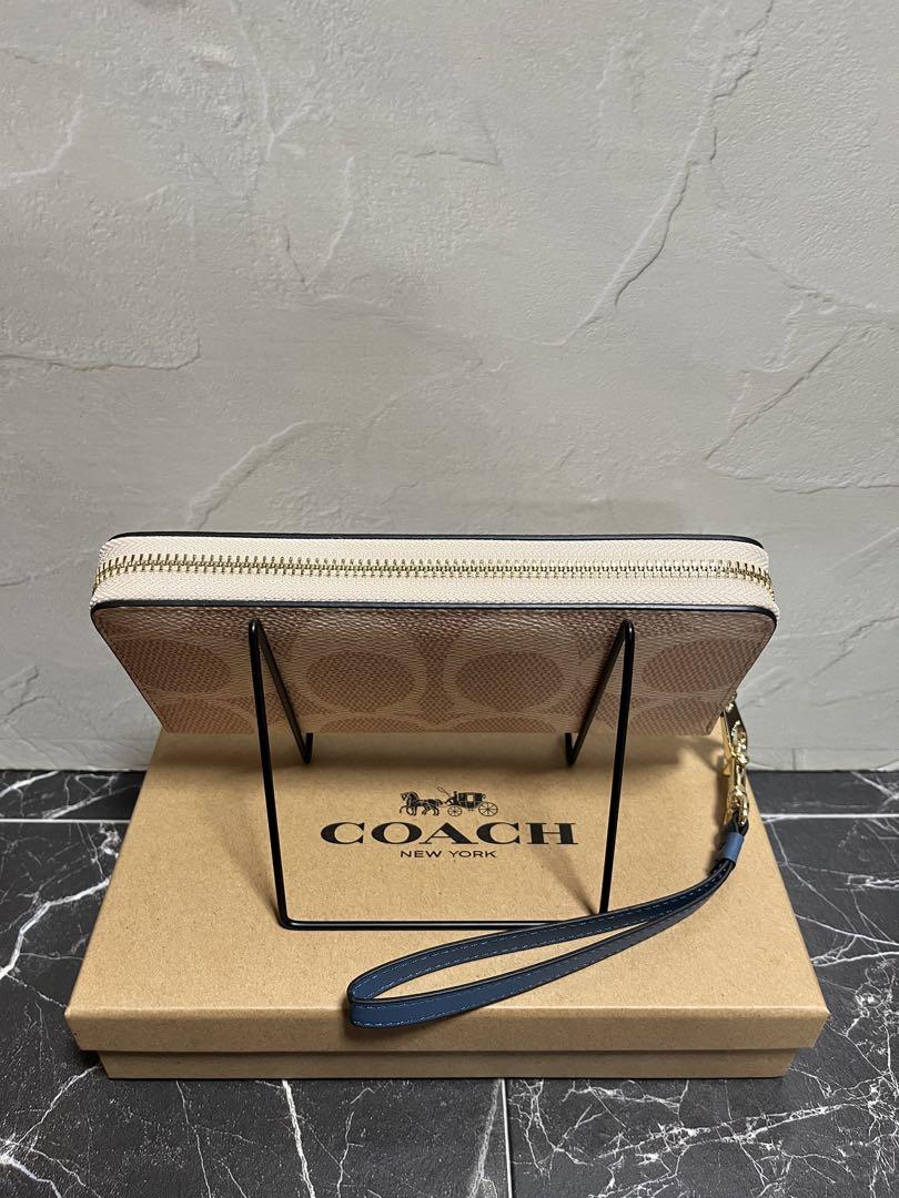 ✨️新品未使用✨COACH ロゴ入り 長財布 ピンク系