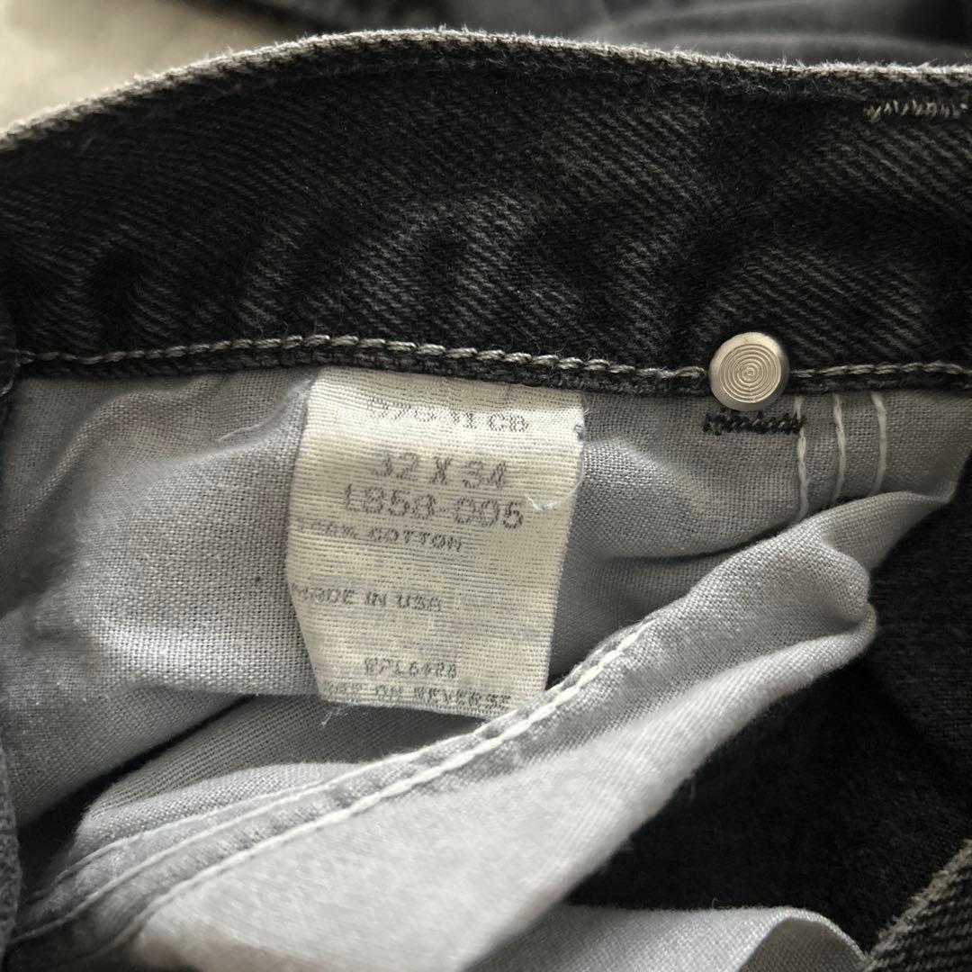 希少 USA製 ラングラー ブラックデニム W32L34 フェード テーパード