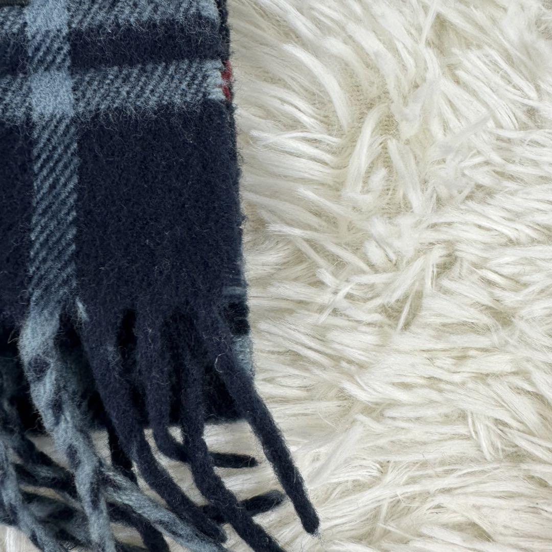 美品 Burberrys チェック柄 マフラー 100%ラムウール