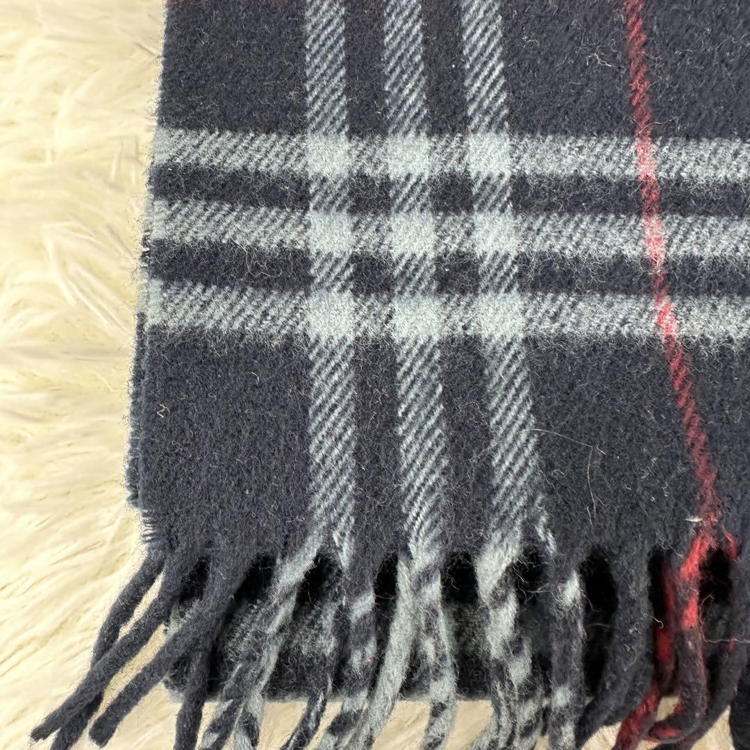美品 Burberrys チェック柄 マフラー 100%ラムウール