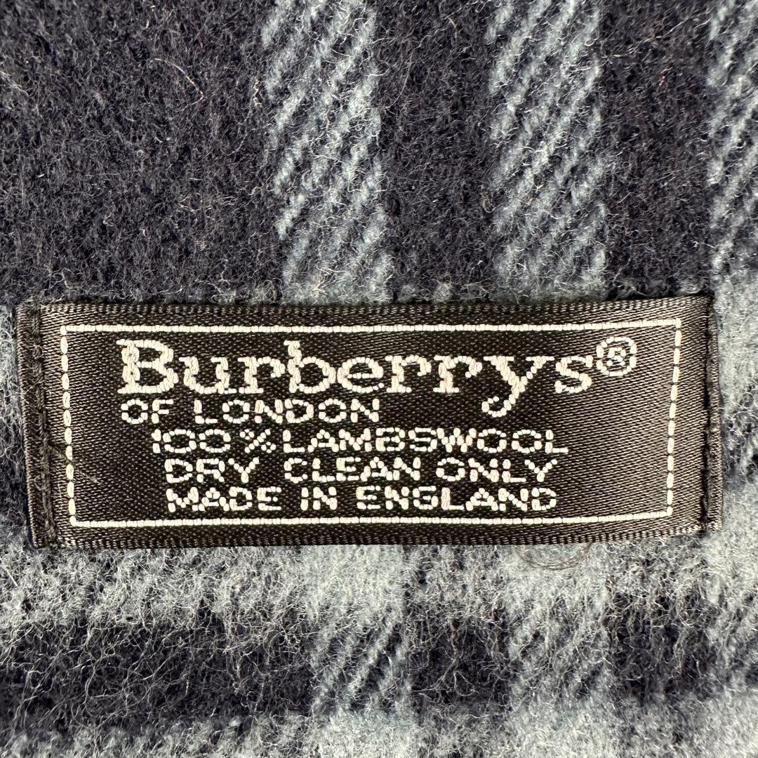 美品 Burberrys チェック柄 マフラー 100%ラムウール