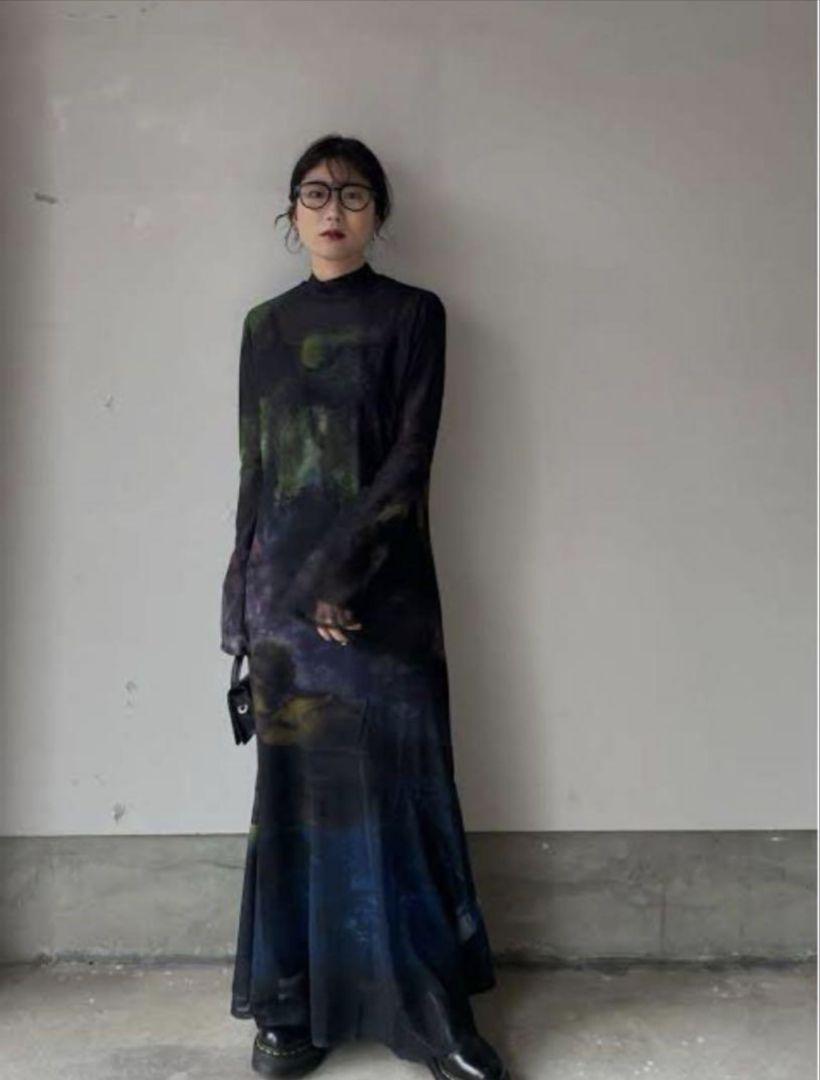 Ameri NUANCE ART LAYER SHEER DRESS Ameri NUANCE ART LAYER SHEER DRESS