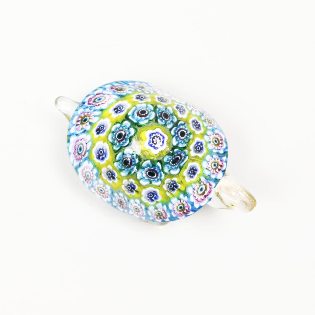 ベネチアンガラス Murano Glass ミルフィオリ カメ ペーパーウエイト ベネチアンガラス Murano Glass ミルフィオリ カメ ペーパー