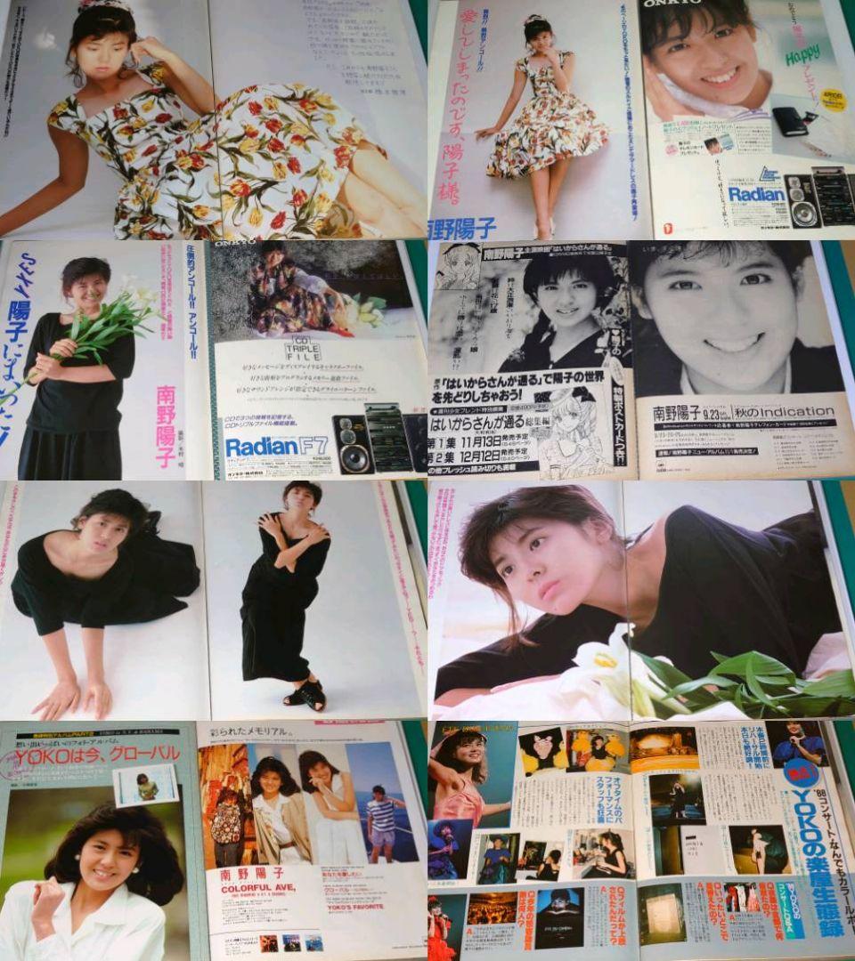 美品  南野陽子 超大量 1985年〜1990年 ファイル 切り抜き 4冊 240P アイドル