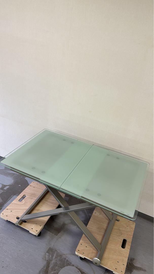 Calligaris カリガリス 00s イタリア製 ガラステーブル 伸長式