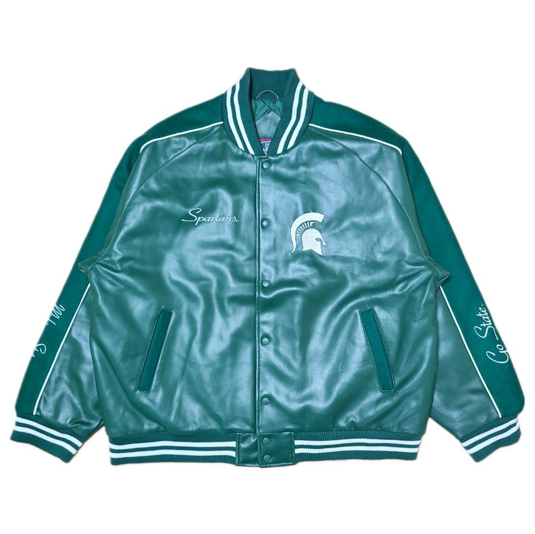 college authentics ミシガン スパルタンズ スタジャン レザー college authentics ミシガン スパルタンズ スタジャン レザー