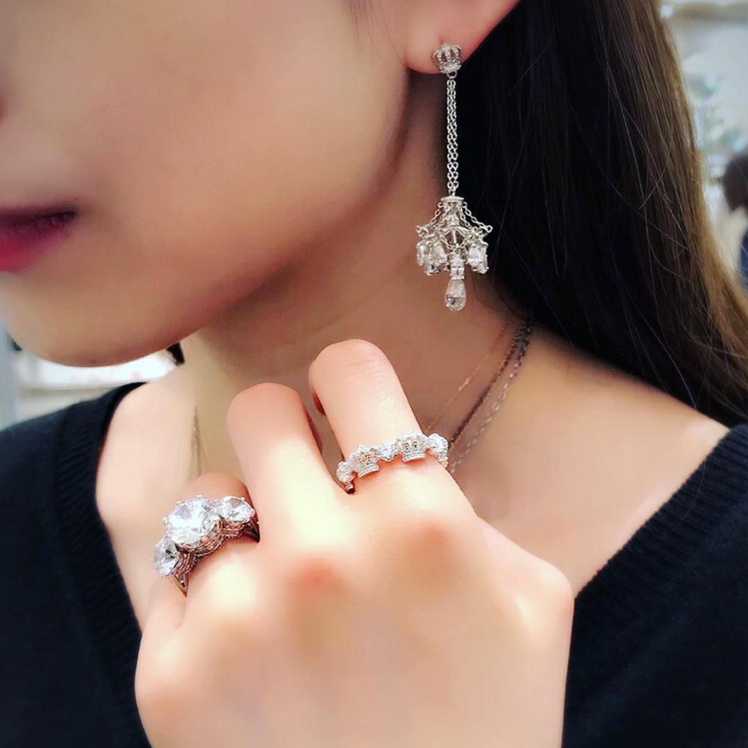 定価43万★北川景子・清春着用ジャスティンデイビス シャンデリアピアス クリア