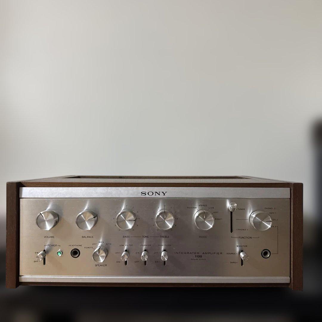 大人気新品 SONY-TA-1130 プリメインアンプ ウッドパネル仕様 - メルカリ アンプ
