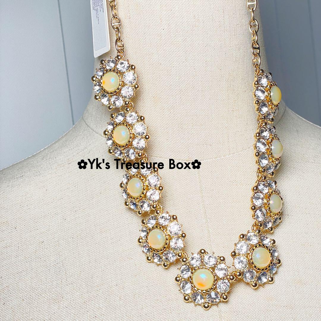 Z147/TALBOTS/セット/サニー クリスタル ゴールド ネックレスピアス