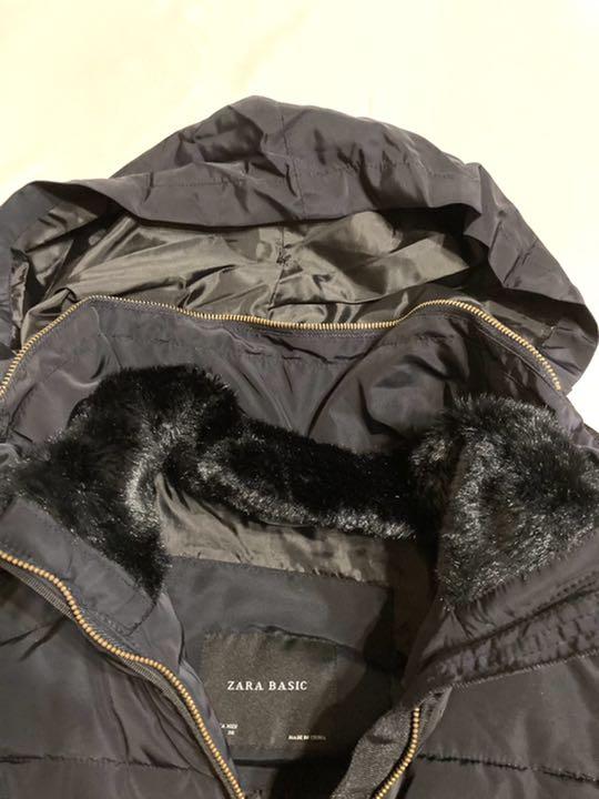 ルカリ ZARA 中綿ダウン風ジャケット ネイビー✖️ゴールド vd9GM-m24114745016 BASIC 超美品 すので