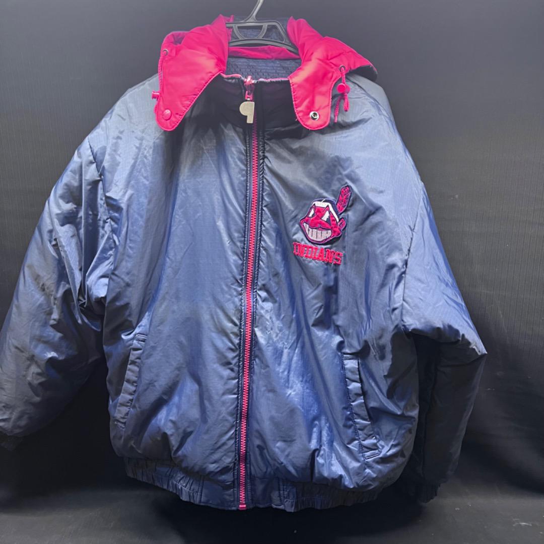 ▽※後左1069 MLB インディアンス リバーシブル スタジャン '90s L