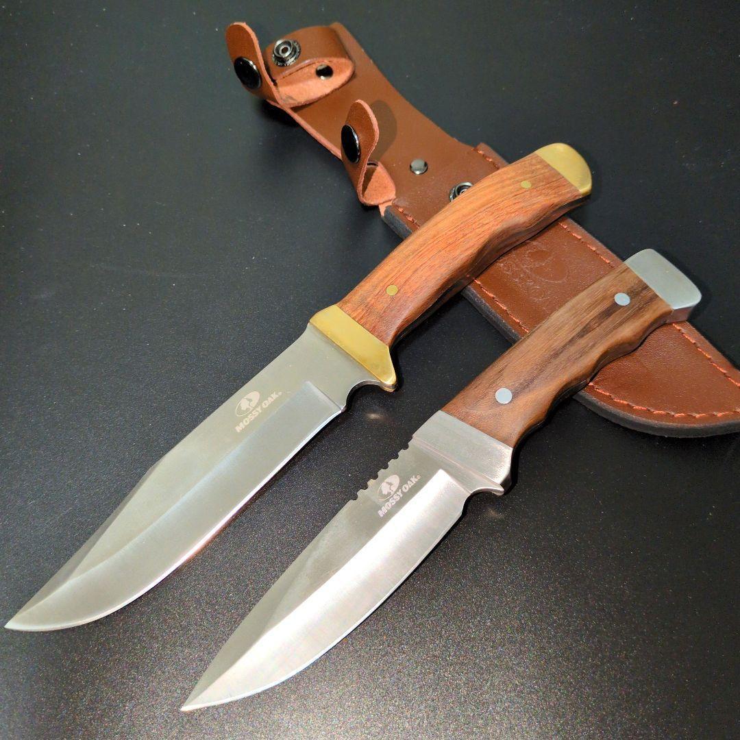 2本セット MOSSY OAK シースナイフ アウトドア 釣り サバイバル